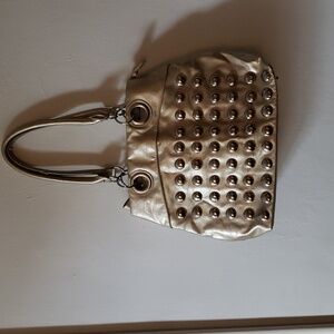 Large Gold Studded Shoulder Bag
